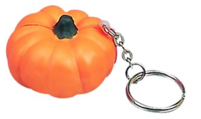 ANTISTRESS A FORMA DI "ZUCCA" CON PORTACHIAVI