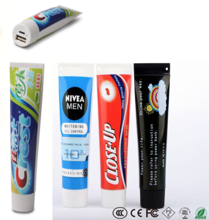 POWER BANK A FORMA DI TUBETTO CREMA/DENTIFRICIO