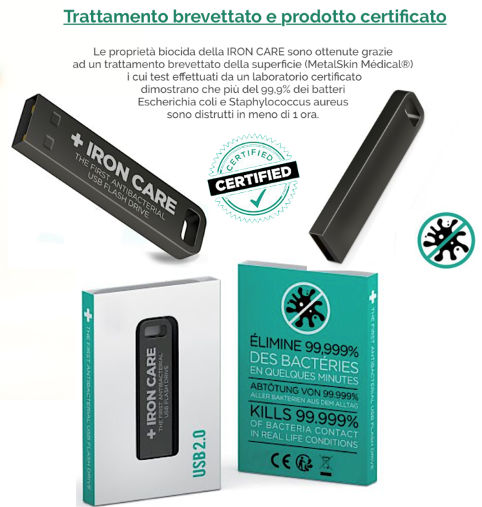CHIAVETTA USB ANTIBATTERICA