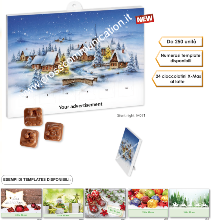 CALENDARIO DELL'AVVENTO CON CIOCCOLATINI