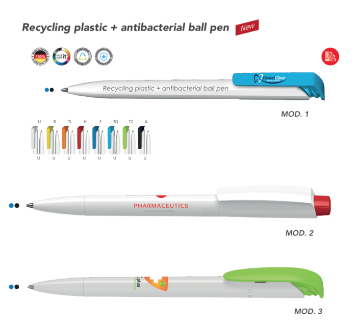 PENNA ANTIBATTERICA IN PLASTICA RICICLATA