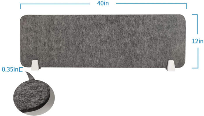 PANNELLO SEPARATORE DA SCRIVANIA IN FELTRO - immagine 5